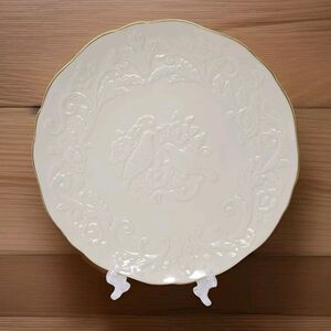 Lenox 'Wedding Promises' 12" Anniversary Plate Ivory With Gold Trim